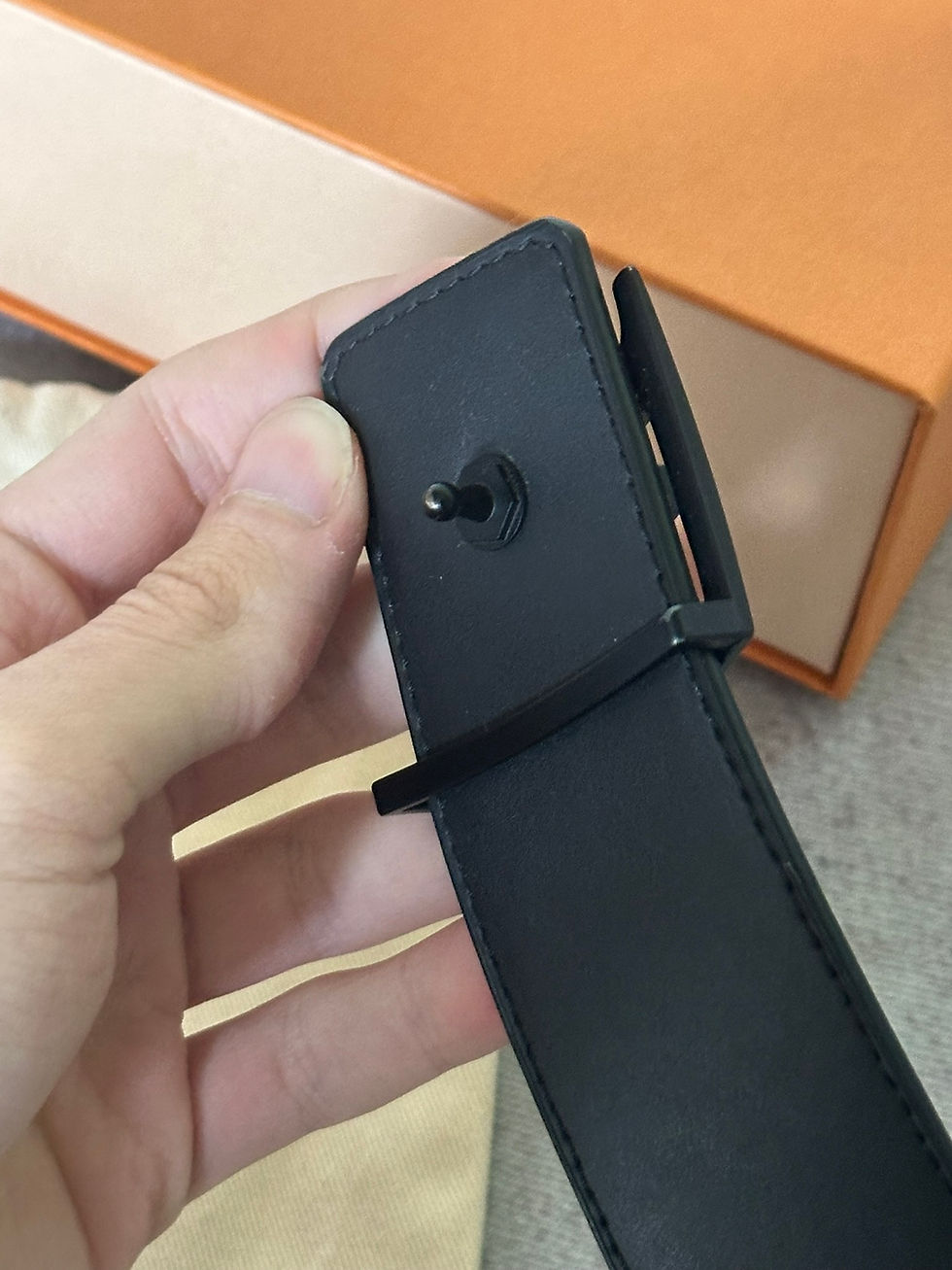 Thumbnail: Louis Vuitton Belt LV Initiales Black Monogram Leather size 85/34