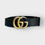 Thumbnail: Gucci Belt Marmont Black Leather Golden Buckle Classic GG