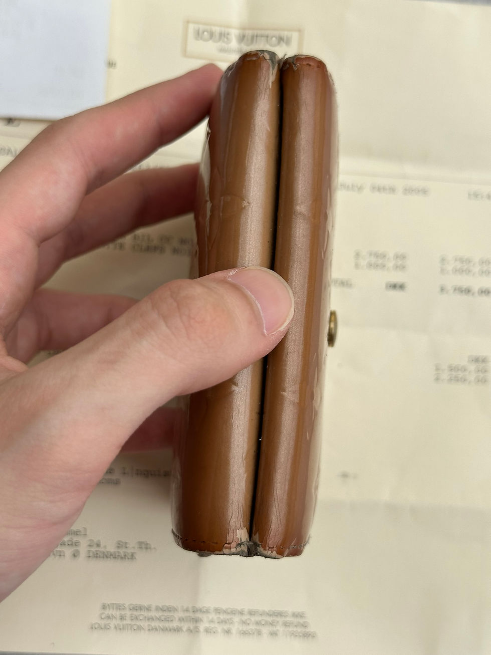 Thumbnail: Louis Vuitton Wallet Vernis Elise LV Monogram Patent Leather Brown