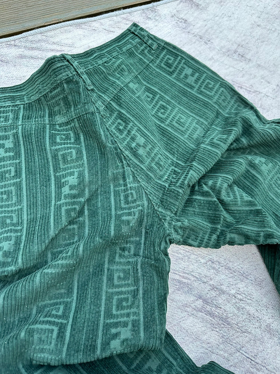 Miniatura: Fendi Vintage Pants FF Monogram Logo Green size 43IT