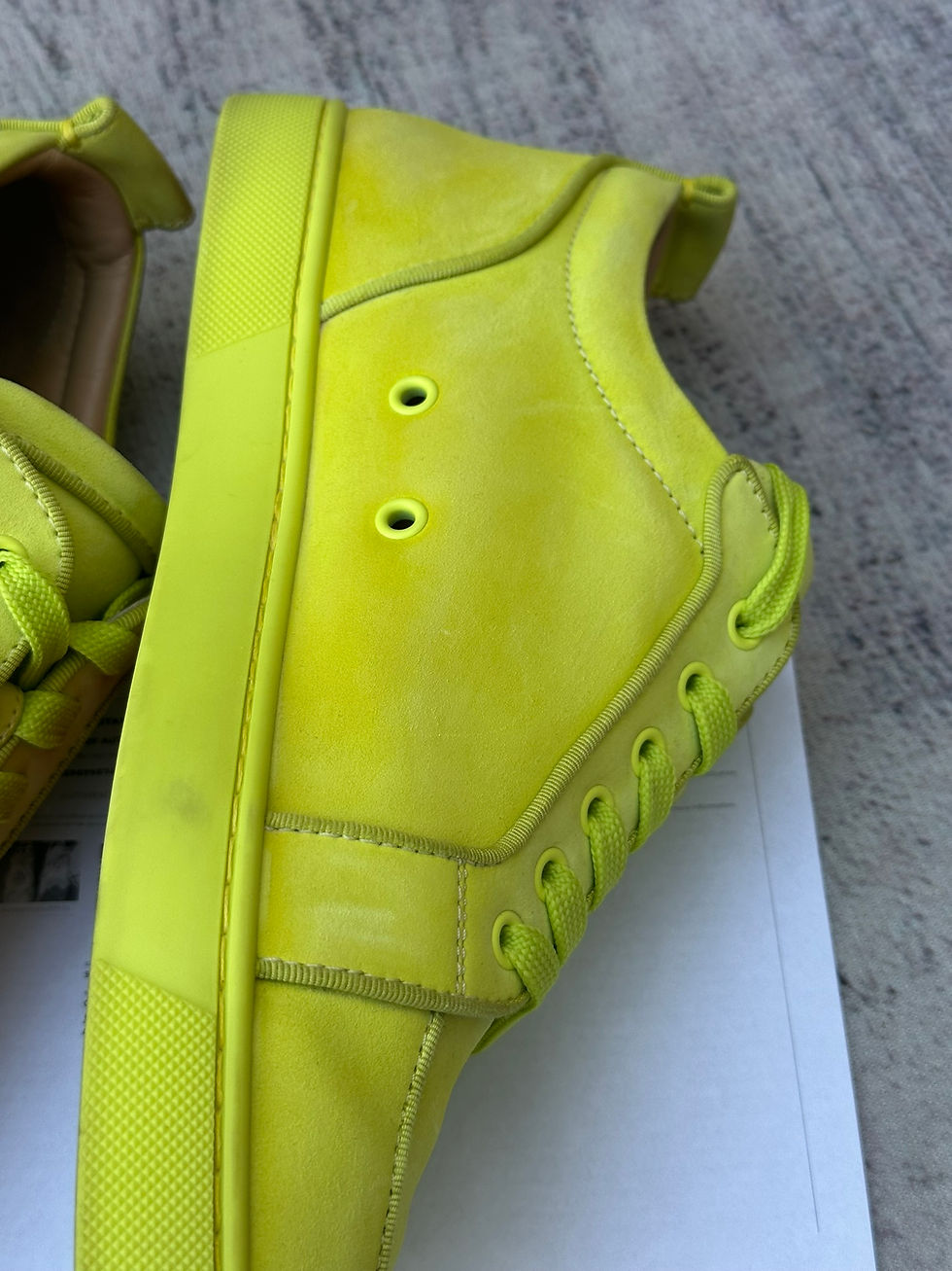 Thumbnail: Christian Louboutin Rantulow Sneakers Neon Green Suede Classic size 43EU