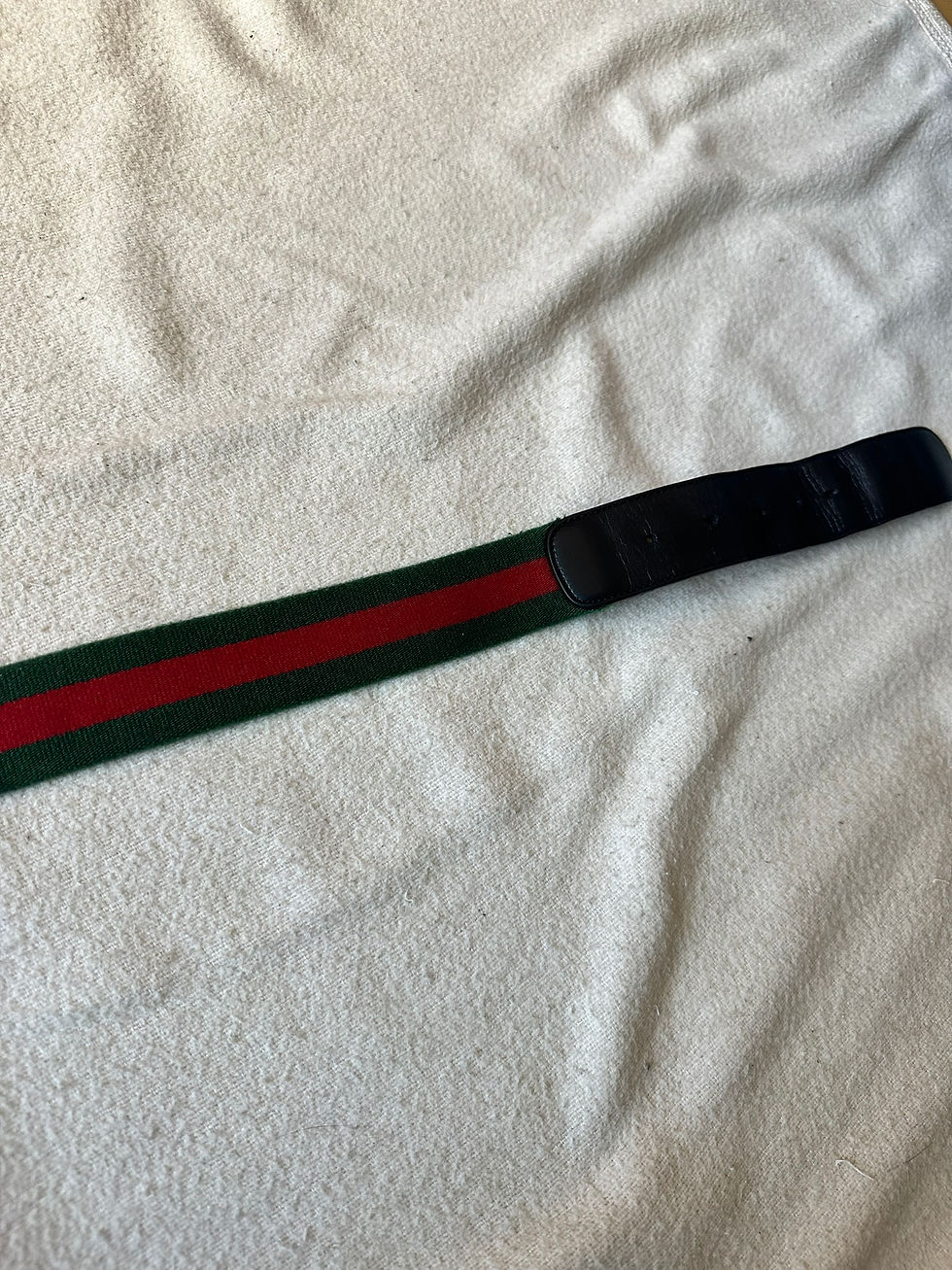 Thumbnail: Gucci Belt Web Green and Red Interlocking G Classic size 90/36