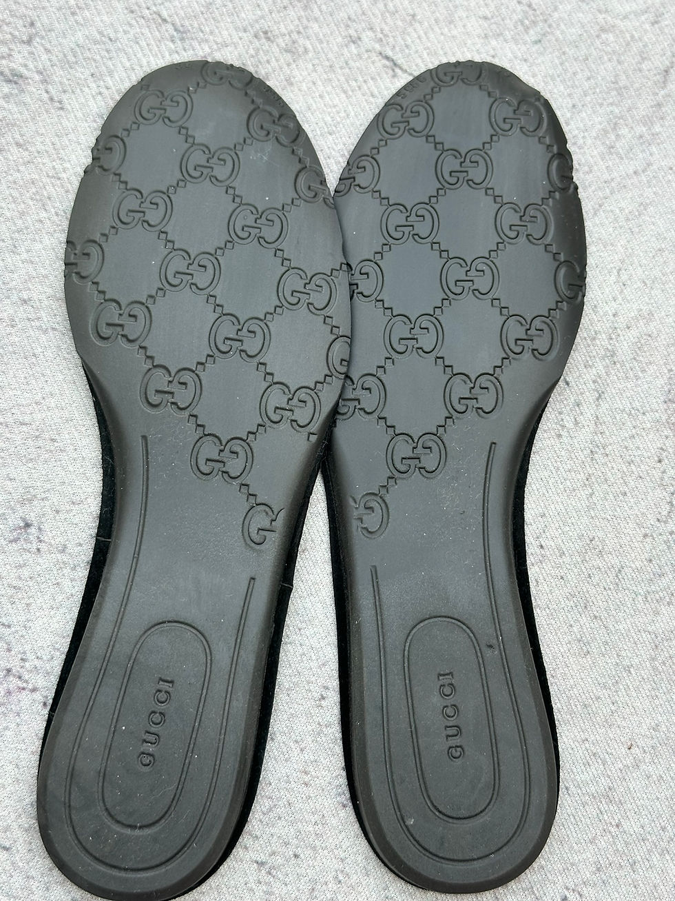 Miniatura: Gucci Sneakers Bambi Silver Glitter Web Stud Detail Shoes size 36IT