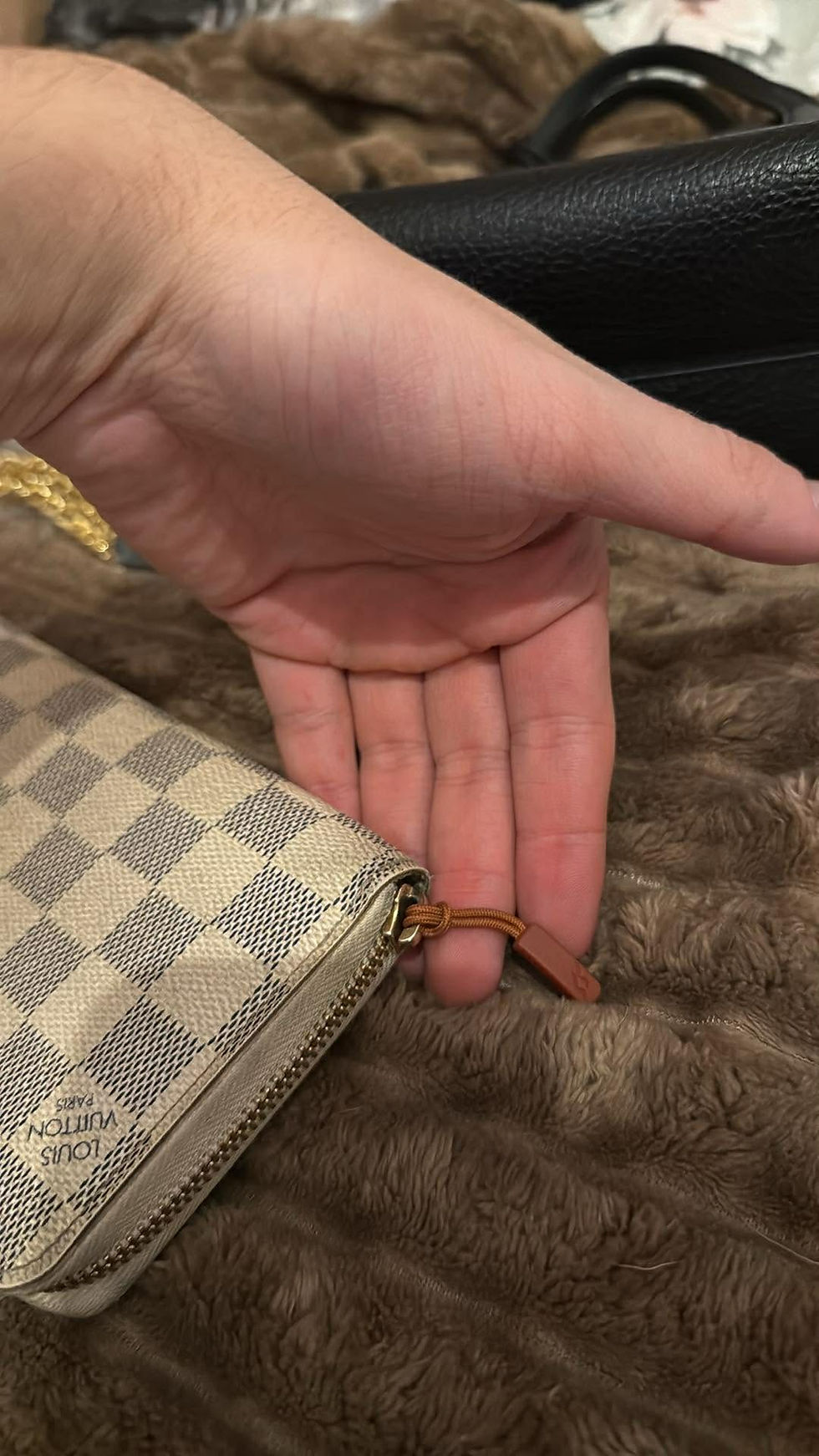 Miniatura: Louis Vuitton Long Wallet Azur Damier Check Zipped Ivory Canvas
