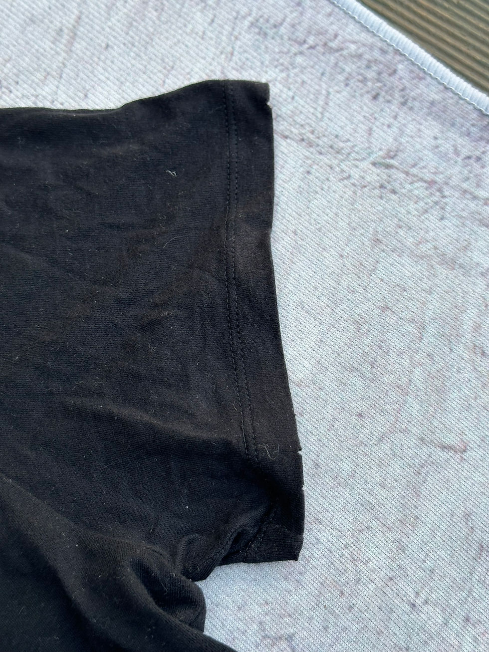 Thumbnail: Gucci T-Shirt Belt Logo Print Distressed Classic Black size S