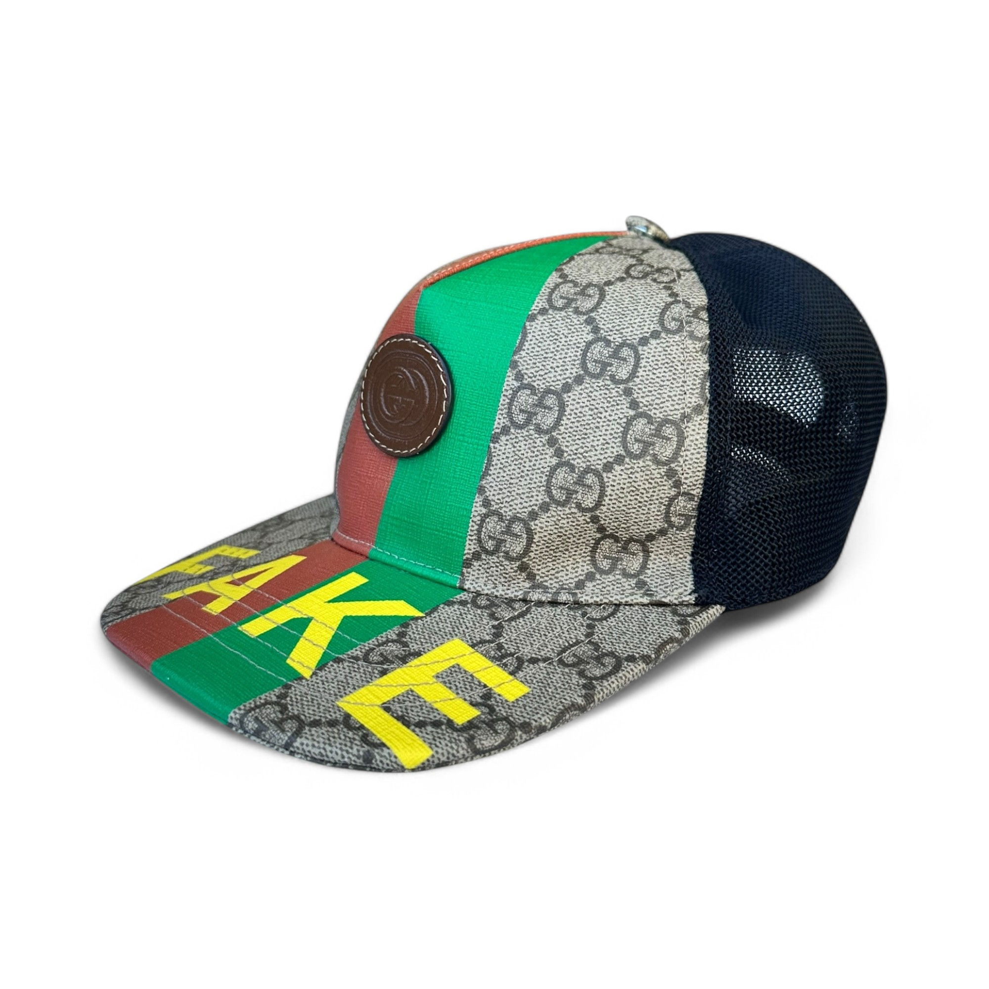 Gucci Kids Hat Not Fake Supreme GG Monogram Beige Web size 52cm