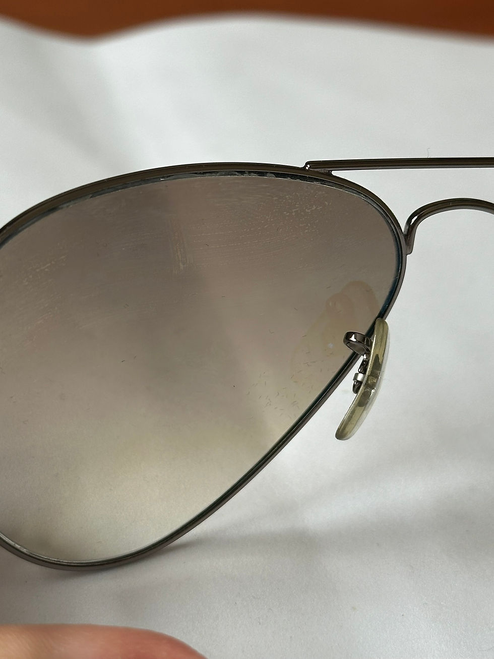 Thumbnail: Ray-Ban Aviator Sunglasses Brown Logo