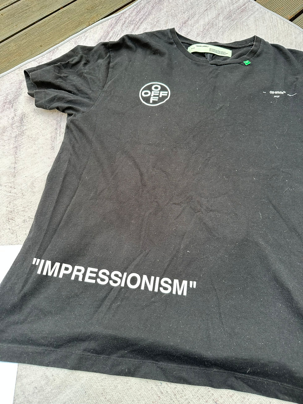 Miniatura: Off-White T-Shirt Impressionism 99 Arrow Back Logo Black size M