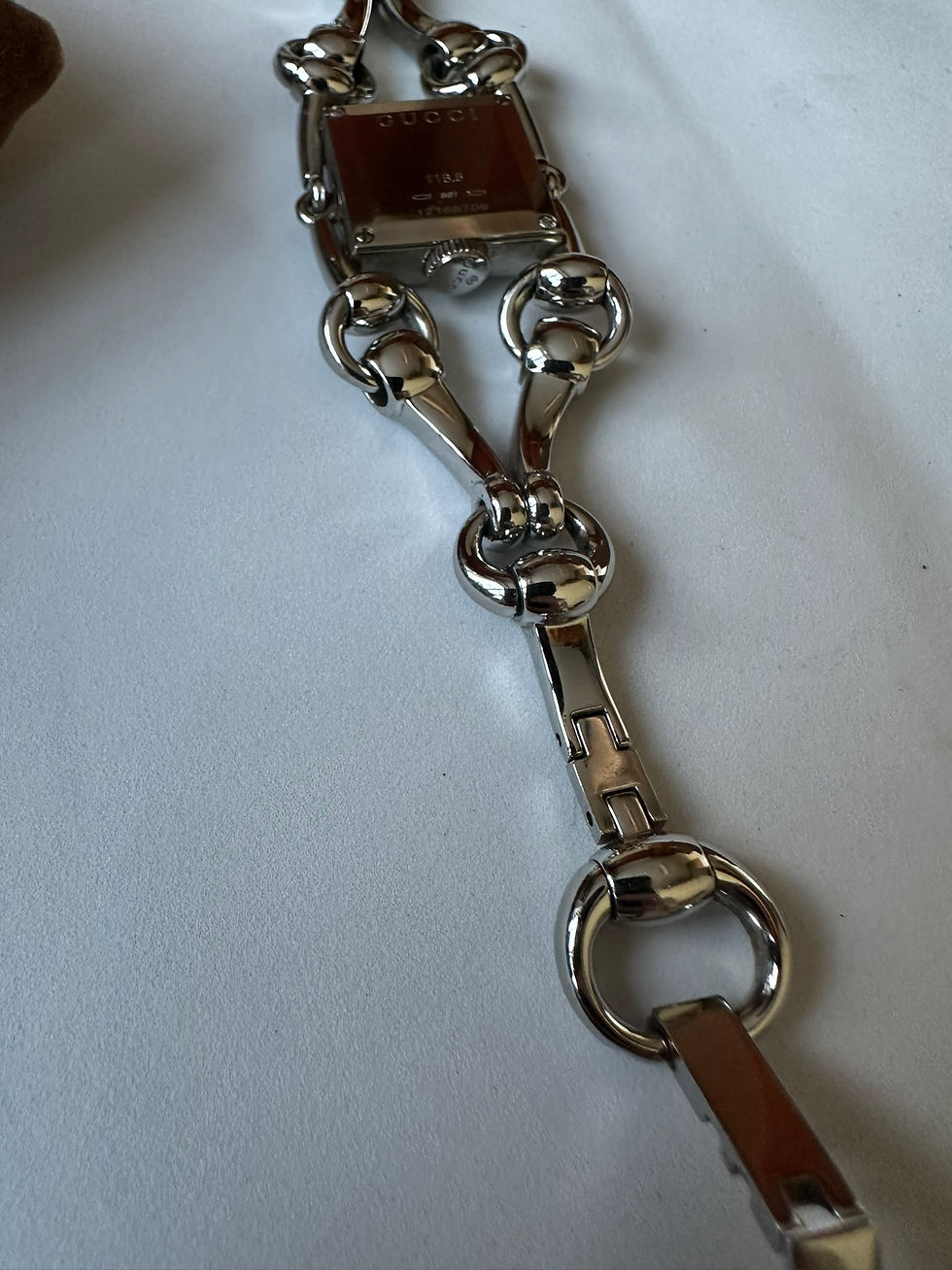 Thumbnail: Gucci Watch Signora Horsebit Steel White Dial