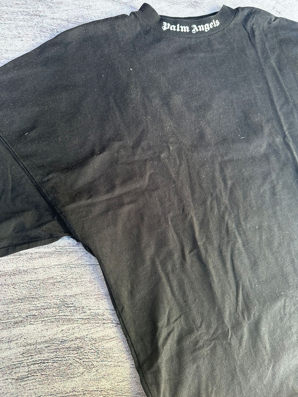 Miniatura: Palm Angels T-Shirt Big Back Logo Print Black size XS