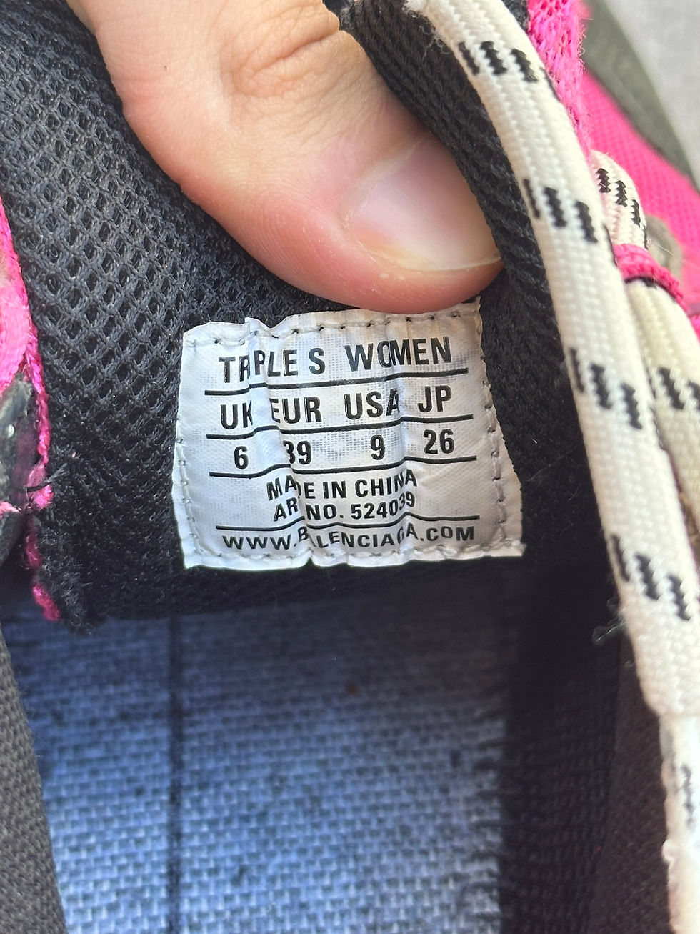 Thumbnail: Balenciaga Triple S Sneakers Pink, Black and White Shoes size 39EU