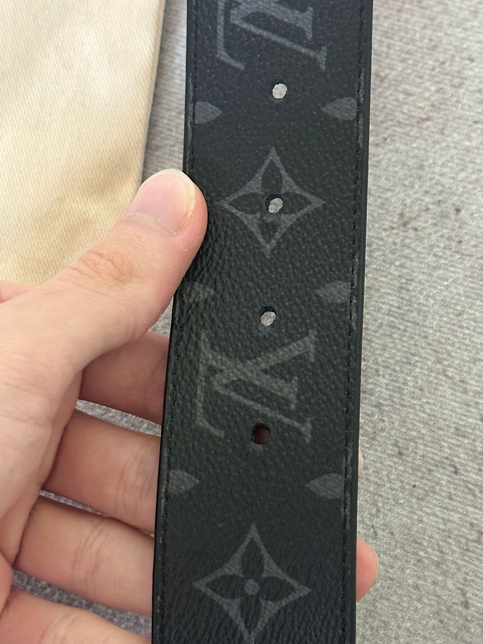 Thumbnail: Louis Vuitton Belt LV Initiales Black Monogram Leather size 85/34