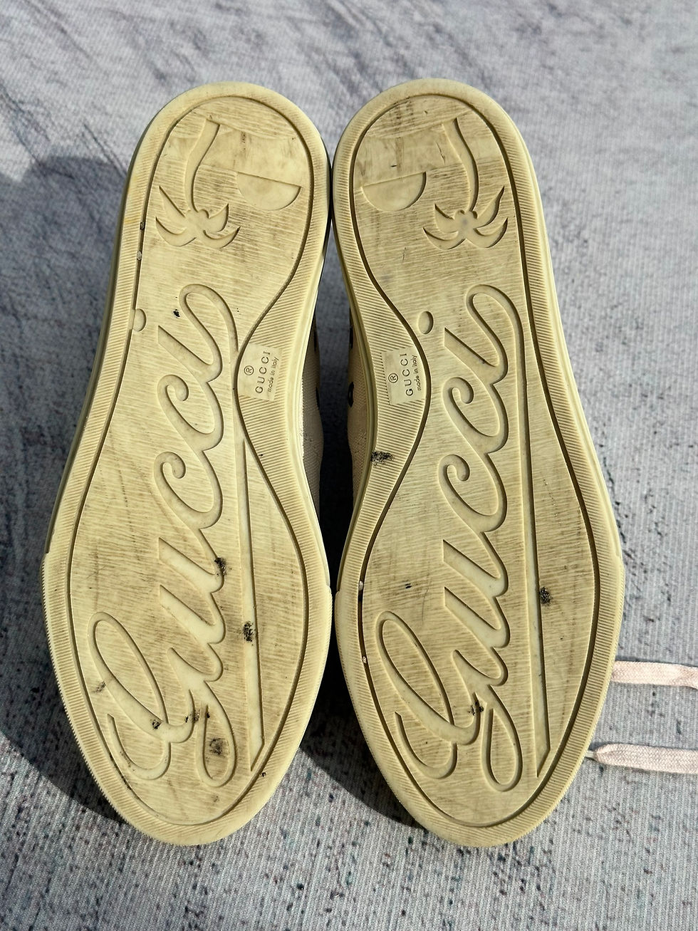 Thumbnail: Gucci High Top Sneakers GG Monogram Canvas Ivory and Gray size 38IT