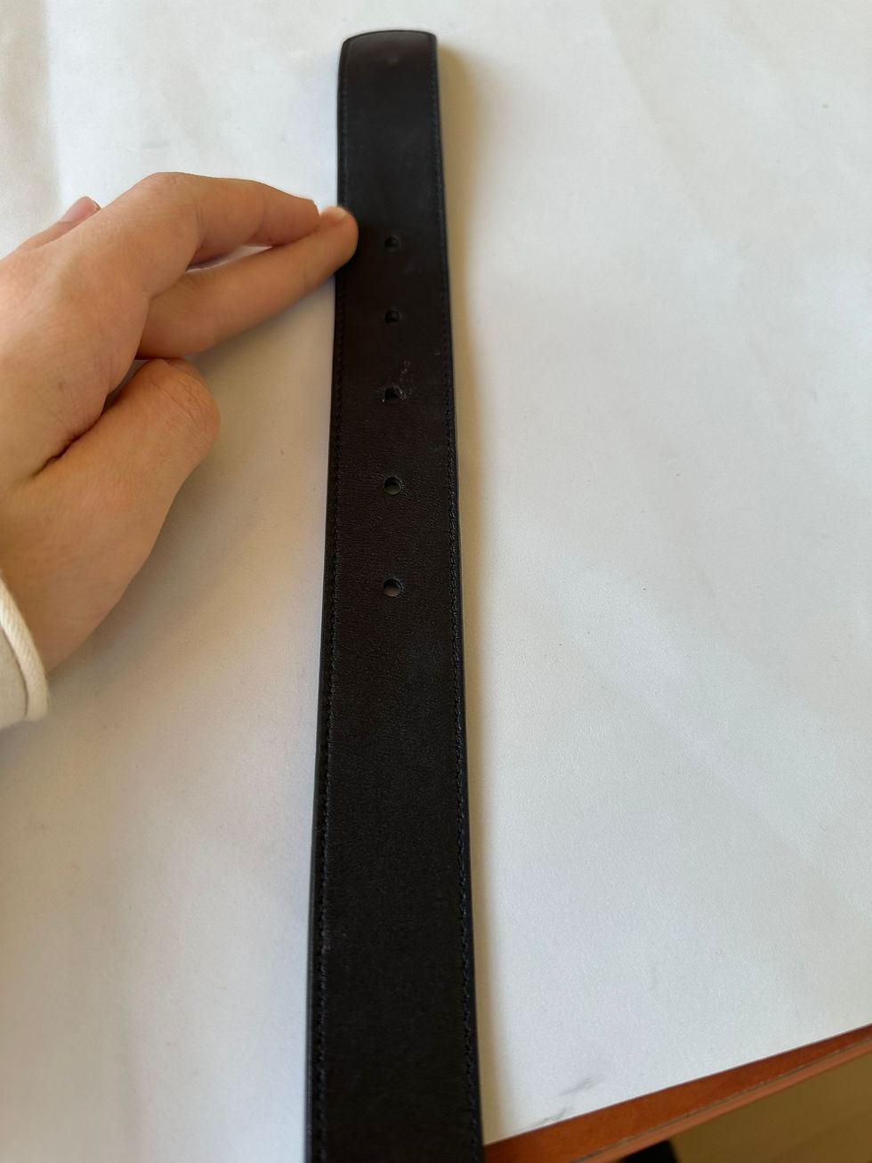 Thumbnail: Gucci Belt Marmont Black Leather Golden GG Buckle size 75