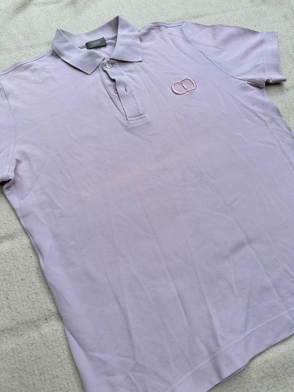 Miniatura: Dior Polo T-Shirt CD Embroidered Logo Light Pink size M