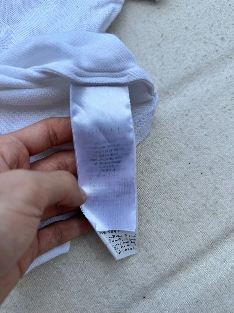 Miniatura: Gucci Polo T-Shirt Web Collar White Classic size M