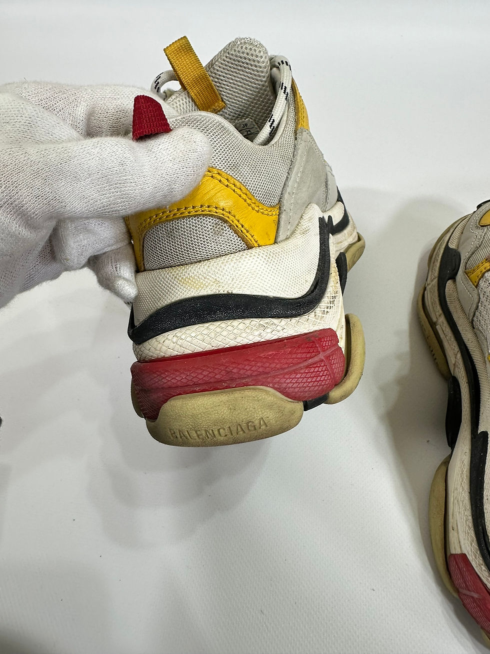 Miniatura: Balenciaga Triple S Shoes Yellow, Pink and Gray Sneakers