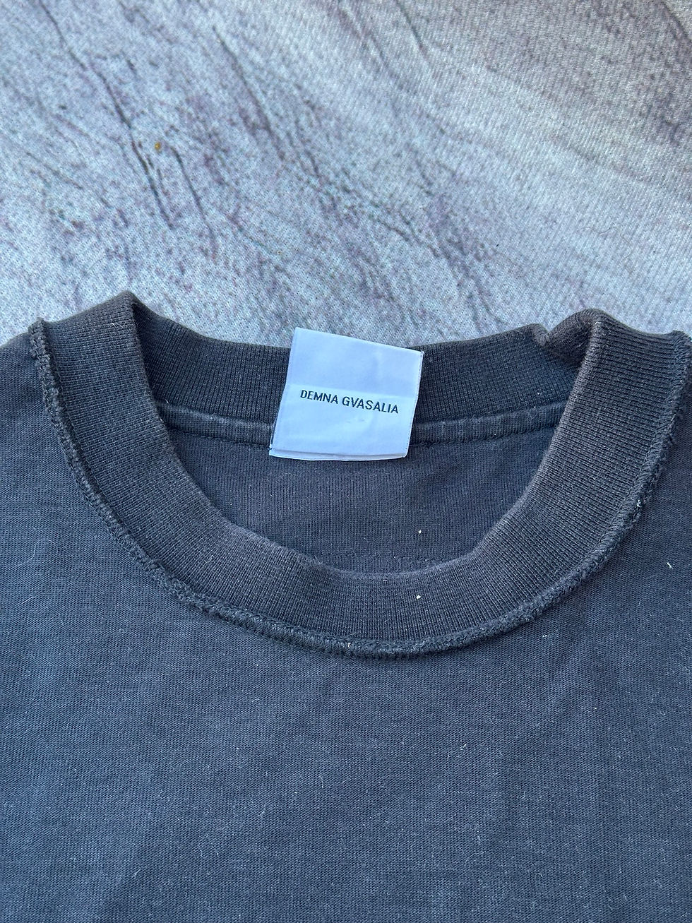 Thumbnail: Vetements T-Shirt Inside Out Label Logo Black size L