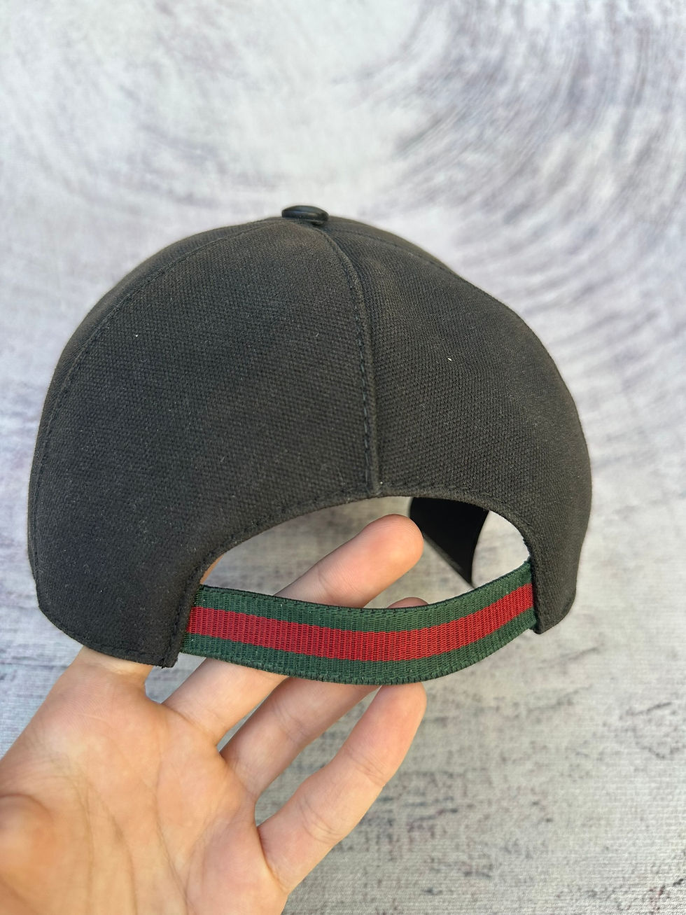 Miniatura: Gucci Hat Interlocking G Small Logo Web Black size M