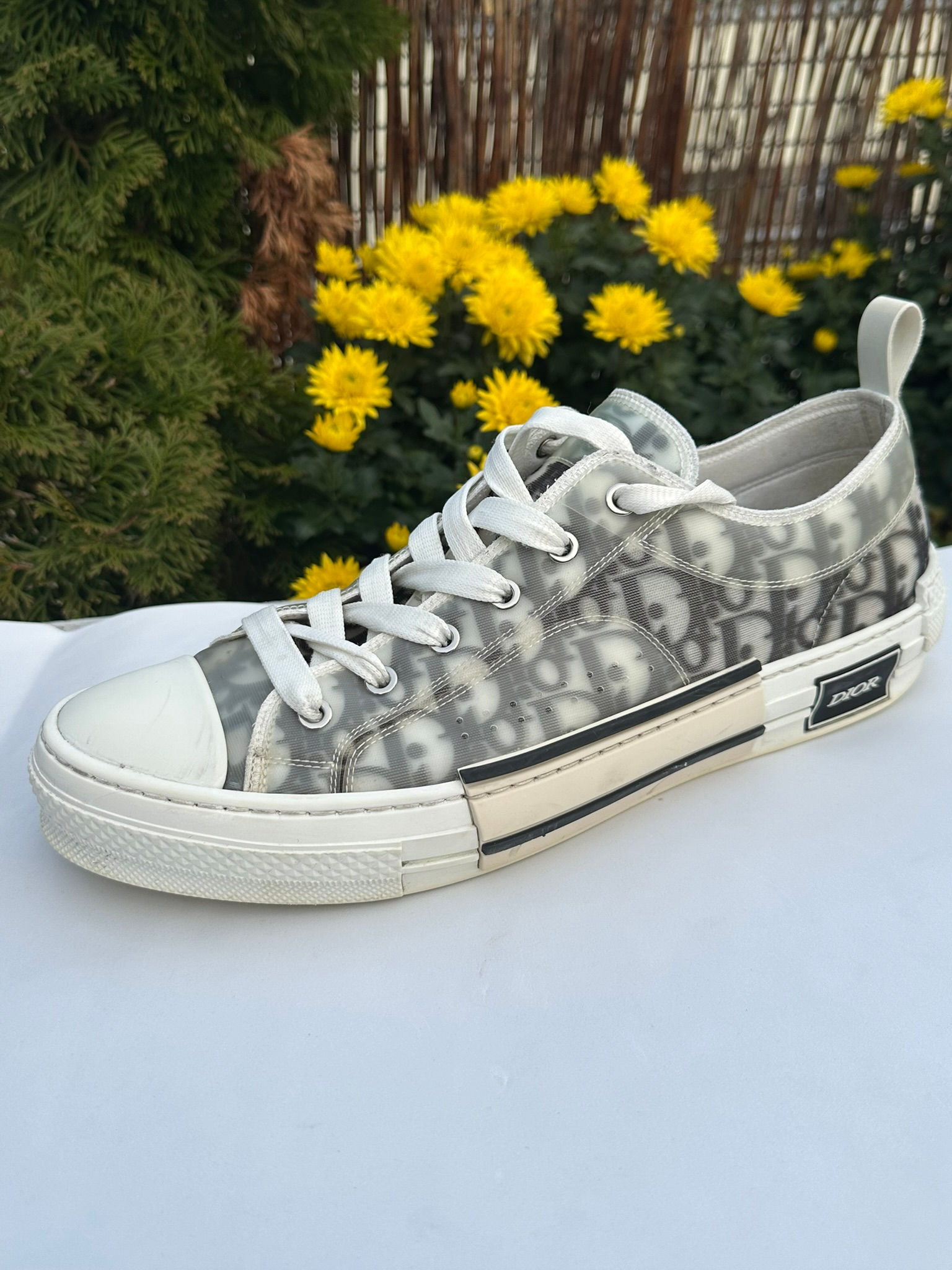 Christian Dior B23 Sneakers Low Oblique Monogram White size 45EU