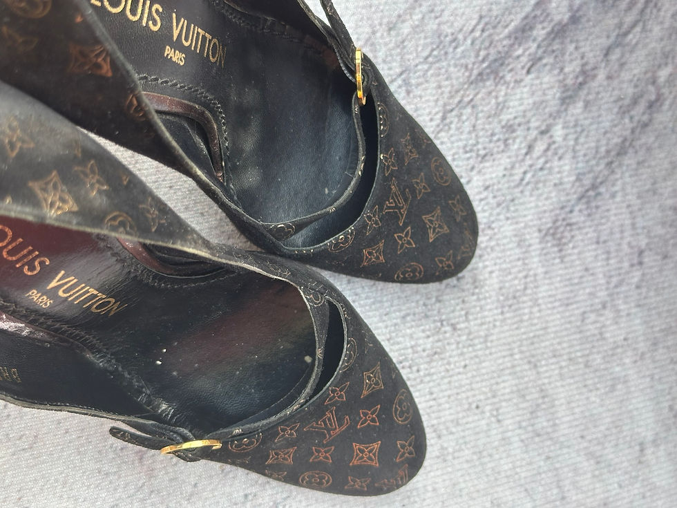 Miniatura: Louis Vuitton Heels LV Monogram Black Shoes size 35.5IT