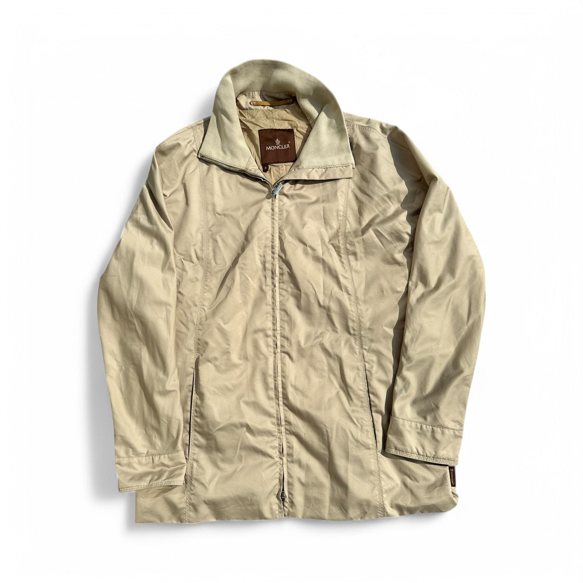 Moncler Light Jacket Beige Plain Vintage Classic size 3