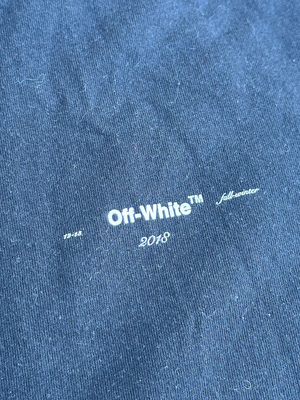 Miniatura: Off-White Long Sleeve T-Shirt 3D Diagonal Arrow Lines Back Logo Black size S