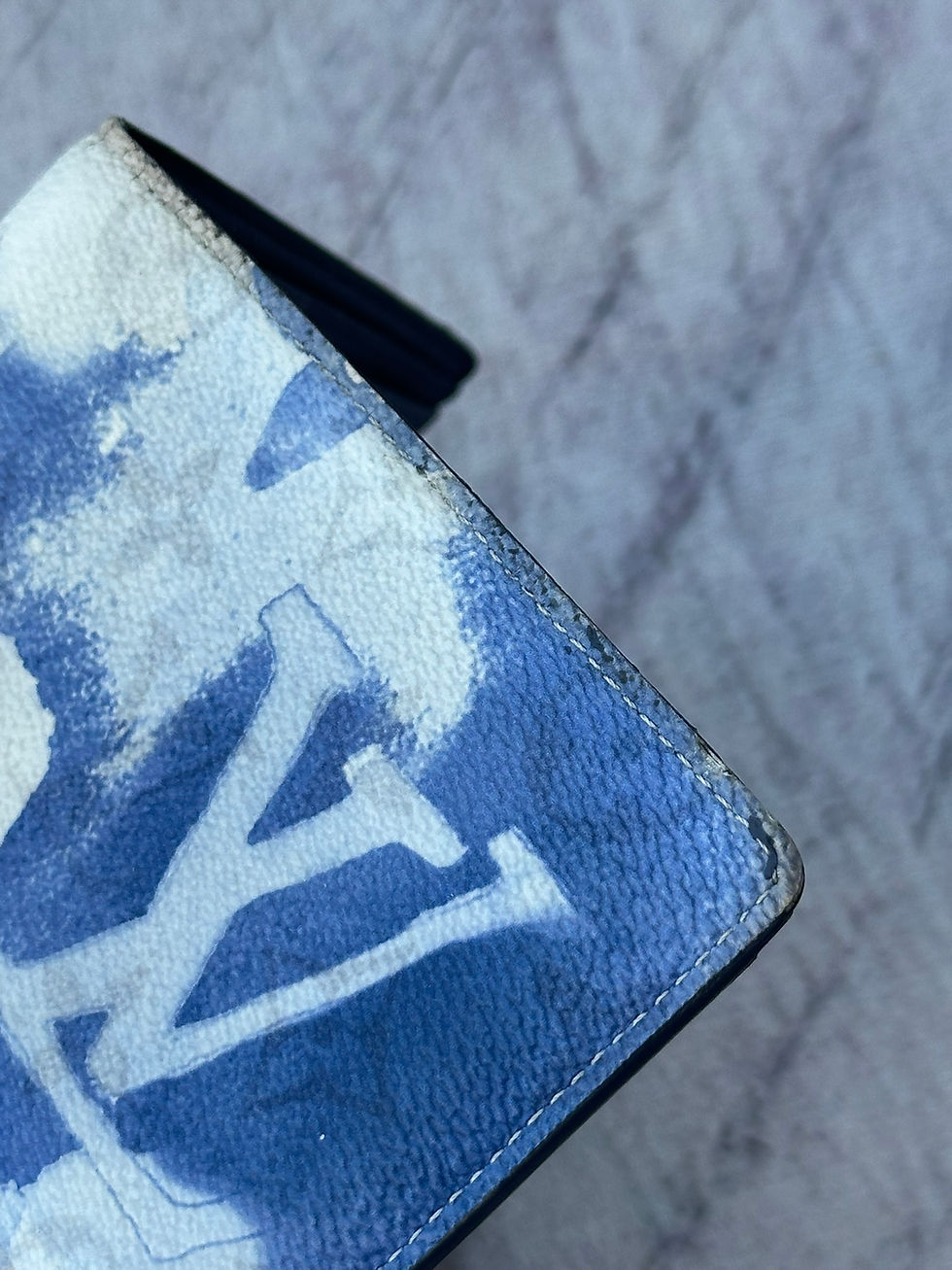Thumbnail: Louis Vuitton Wallet Watercolor Clouds Sky LV Logo Blue