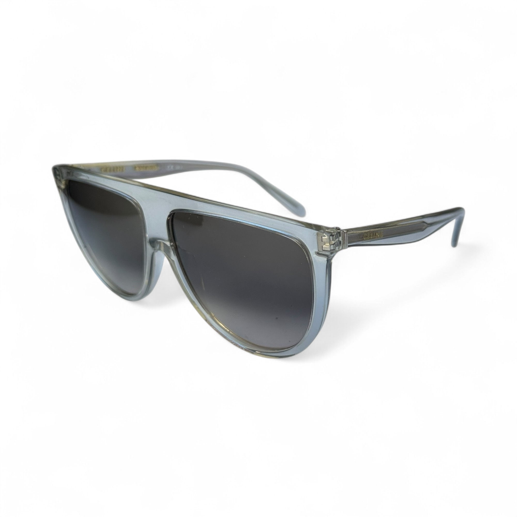 Celine Sunglasses Transparent Plastic Silver