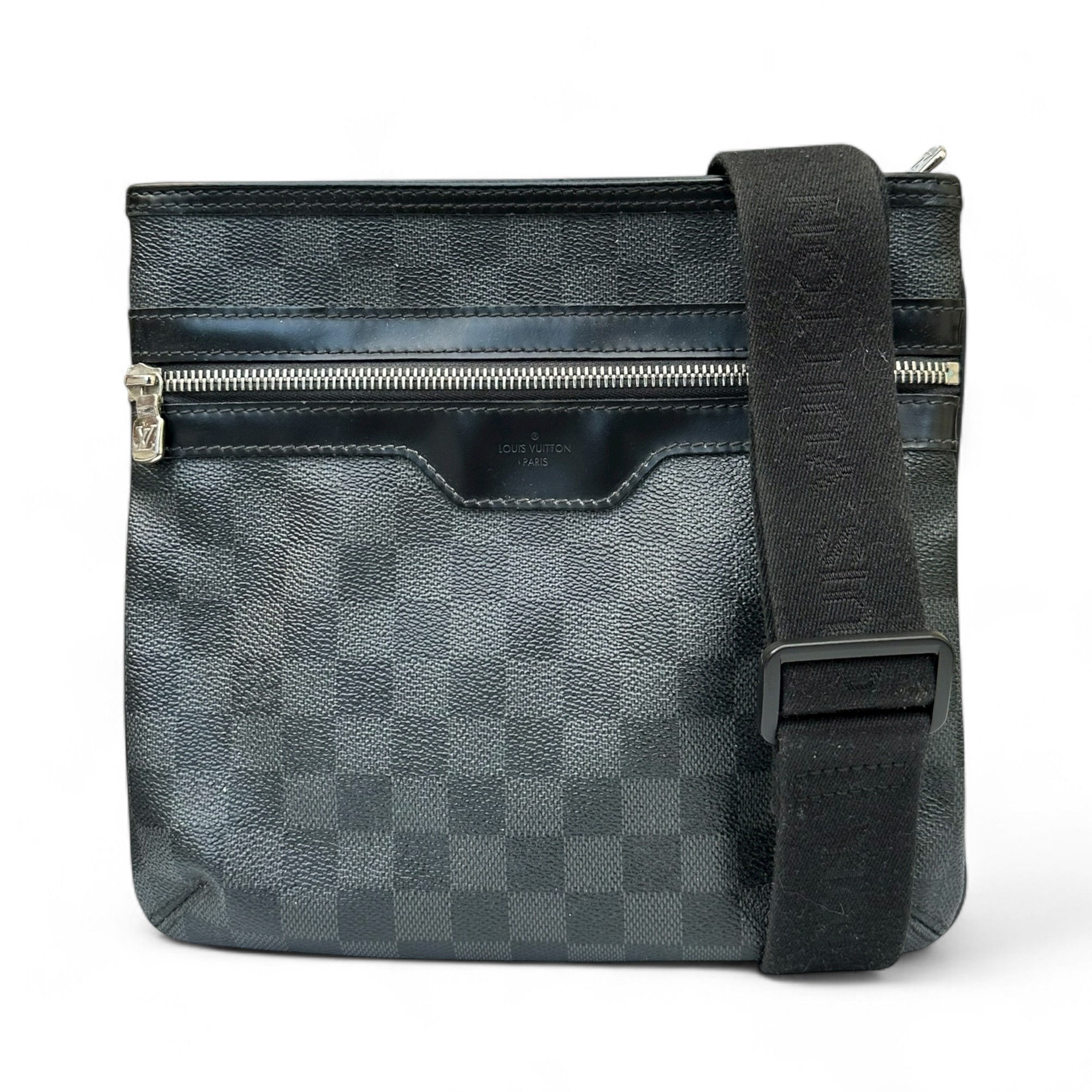 Louis Vuitton Messenger Bag Graphite Damier Canvas Check Logo