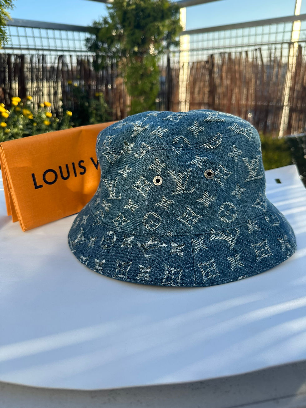 Louis Vuitton Bucket Hat Denim LV Monogram Blue
