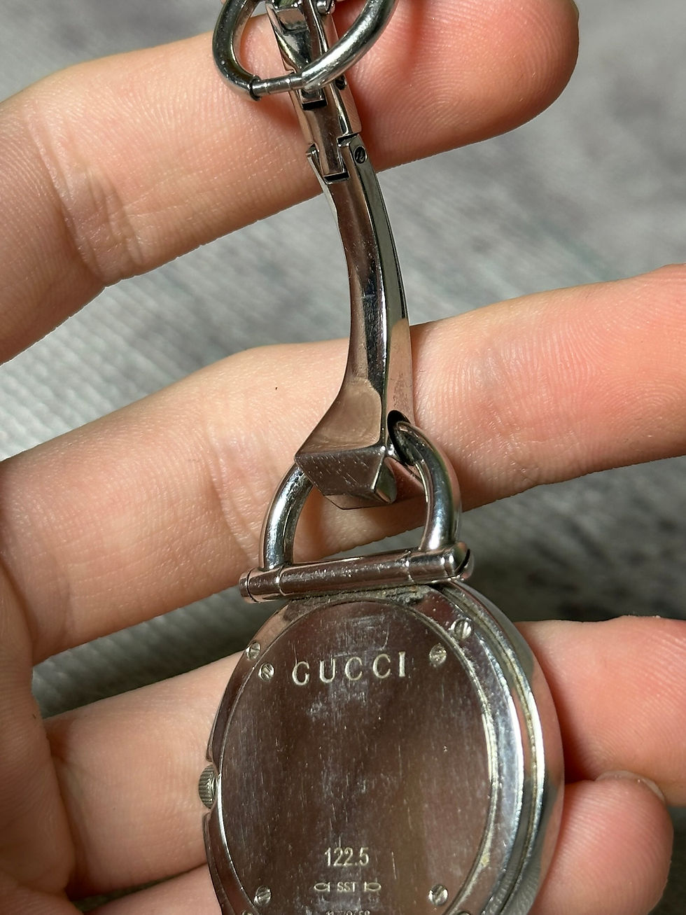 Miniatura: Gucci Chiodo Watch Silver Bracelet Black Dial Date
