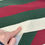 Thumbnail: Gucci Scarf Green and Red Web Beige Wool and Silk Blend Logo