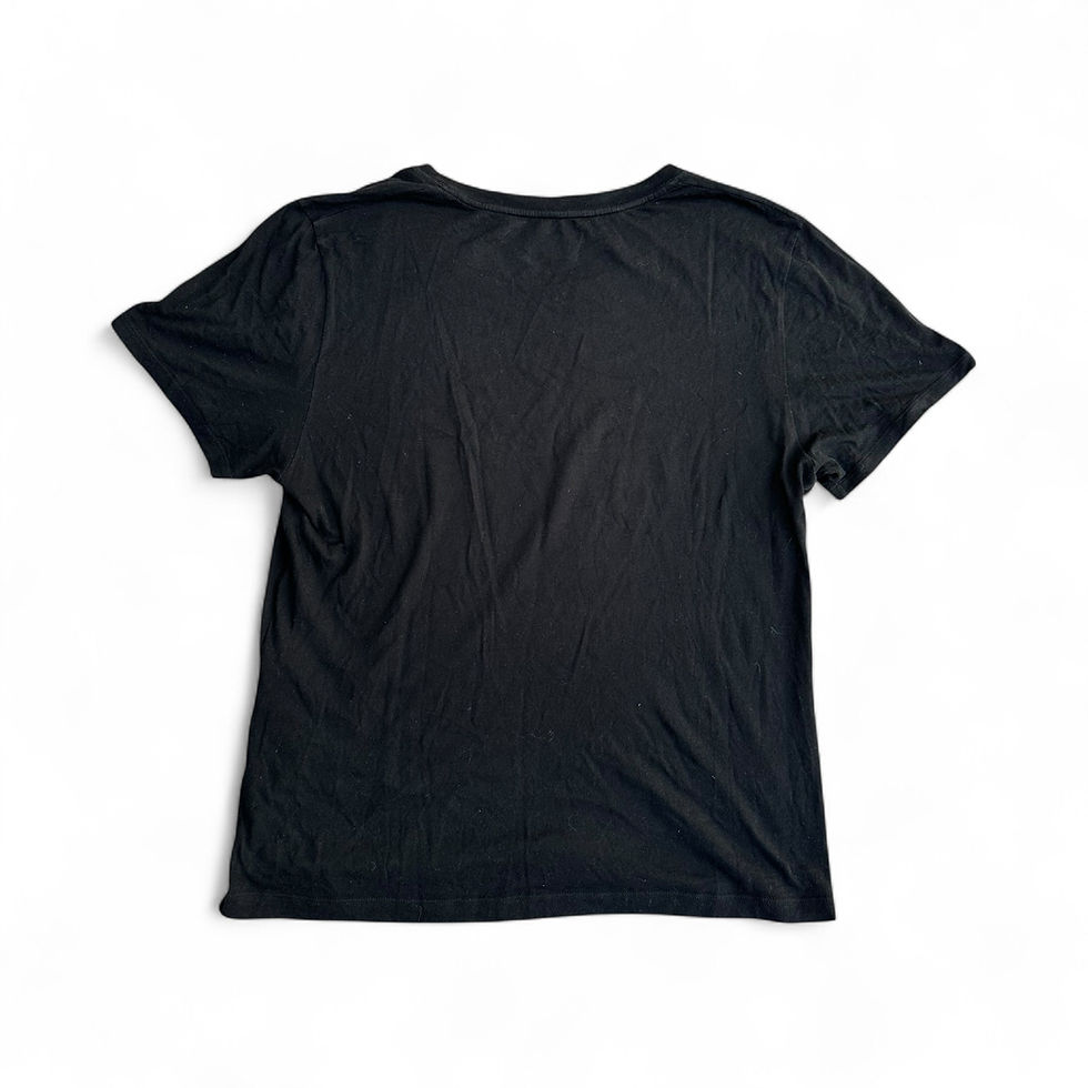 Thumbnail: Gucci T-Shirt Belt Logo Print Distressed Classic Black size S