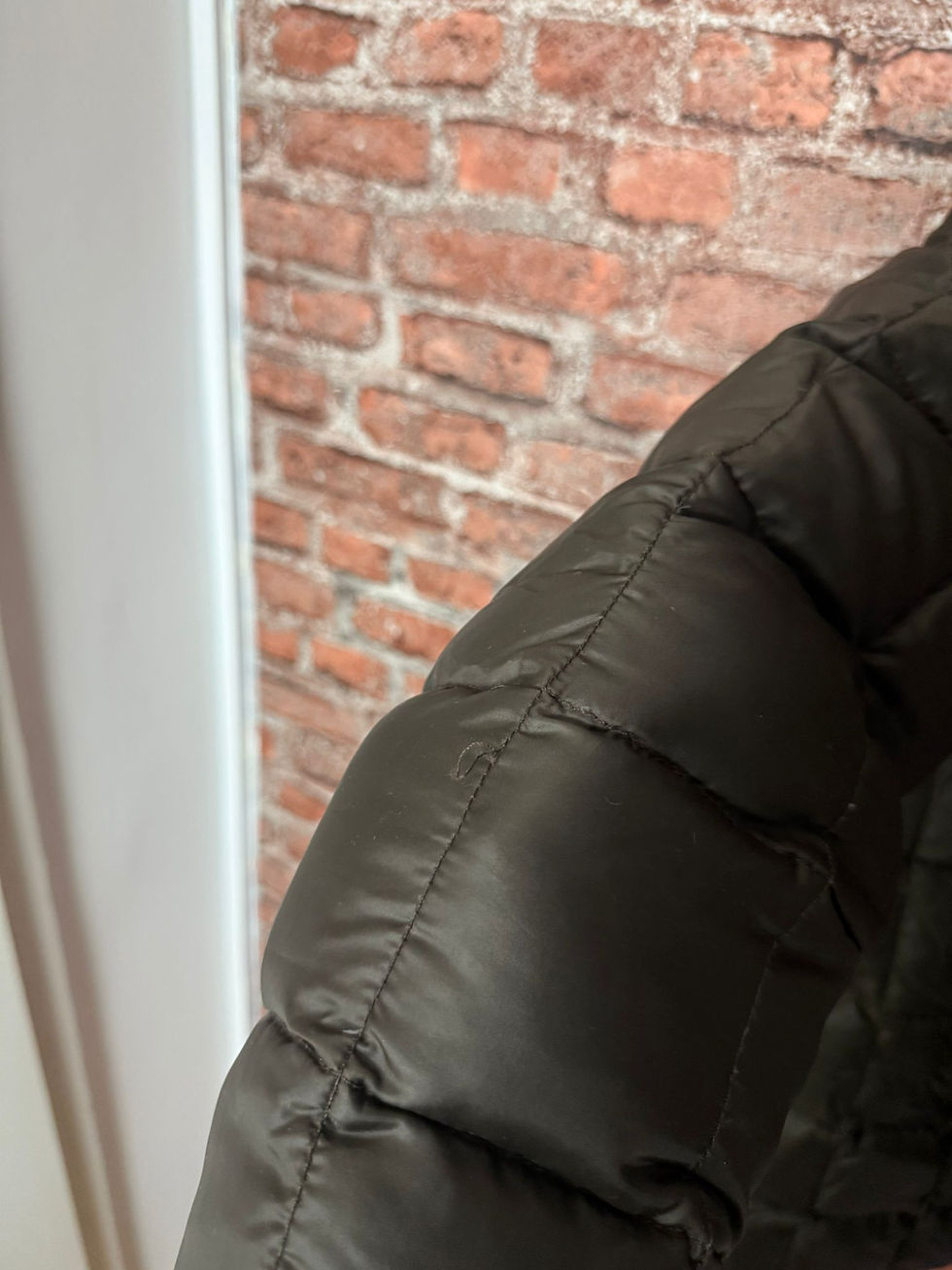 Thumbnail: Moncler Long Puffer Jacket Brown size 1