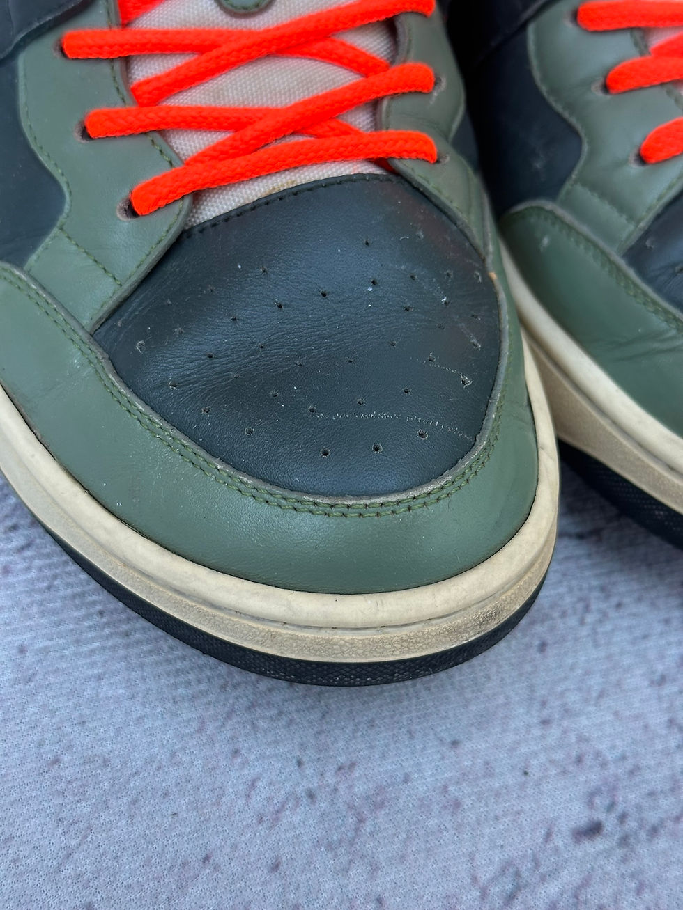 Miniatura: Dior Homme B02 Sneakers Khaki Leather Bee Shoes size 42.5EU