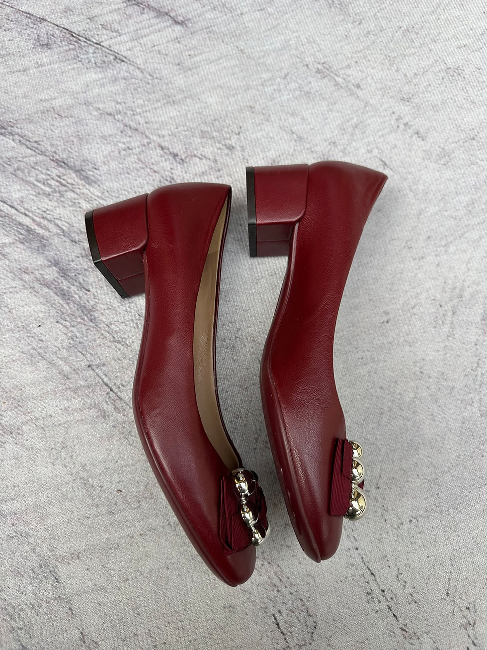 Thumbnail: Salvatore Ferragamo Pumps Flair Burgundy Leather Shoes size 36EU