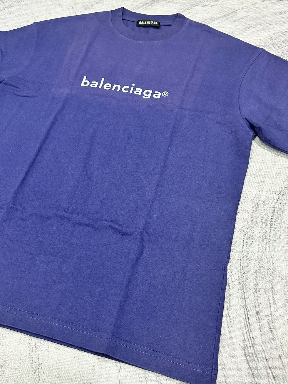 Miniatura: Balenciaga T-Shirt Copyright Logo Print Oversized Blue size XXS-S