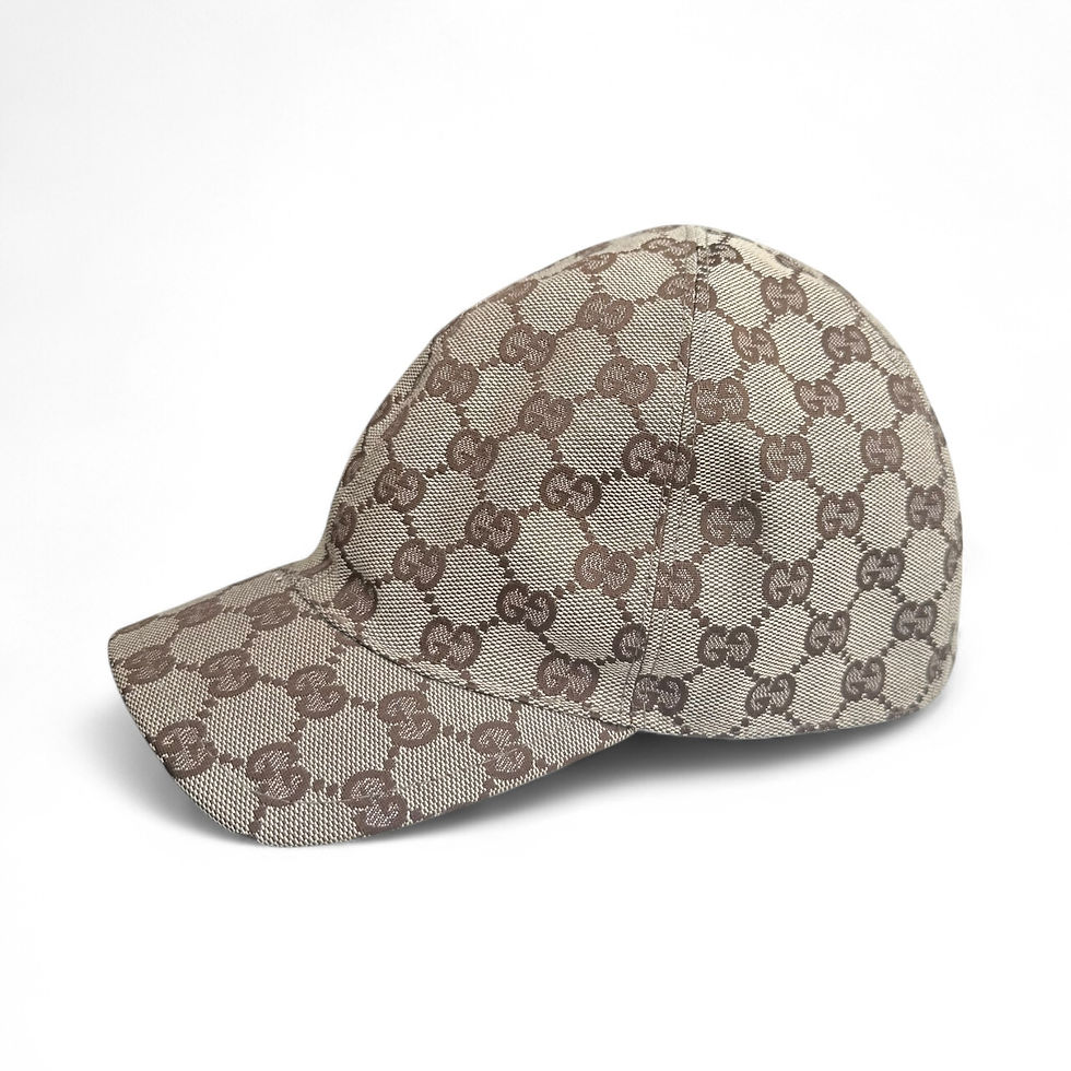 Gucci Hat Supreme GG Monogram Beige Canvas Classic size M