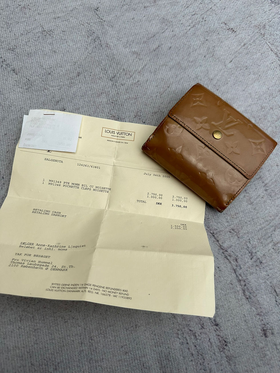 Thumbnail: Louis Vuitton Wallet Vernis Elise LV Monogram Patent Leather Brown