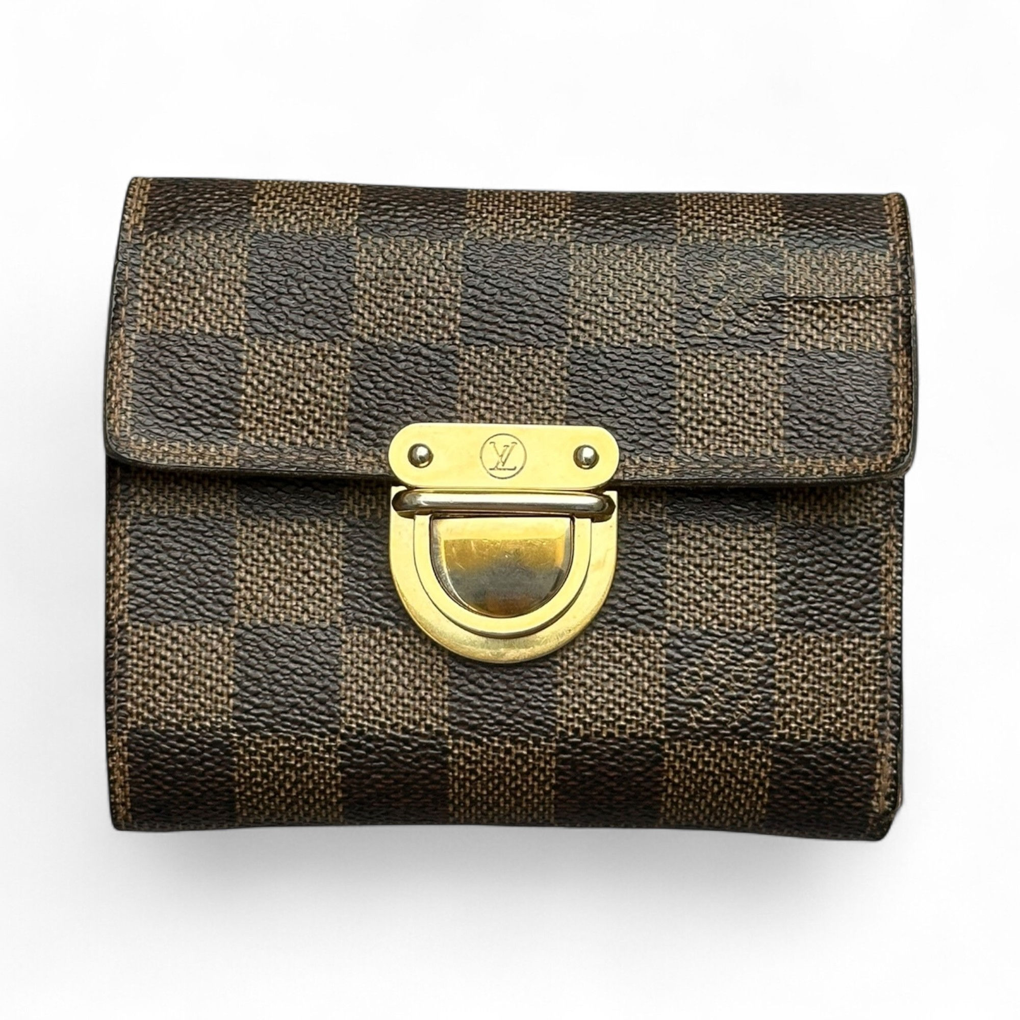 Louis Vuitton Koala Wallet Brown Ebene Damier Check Canvas