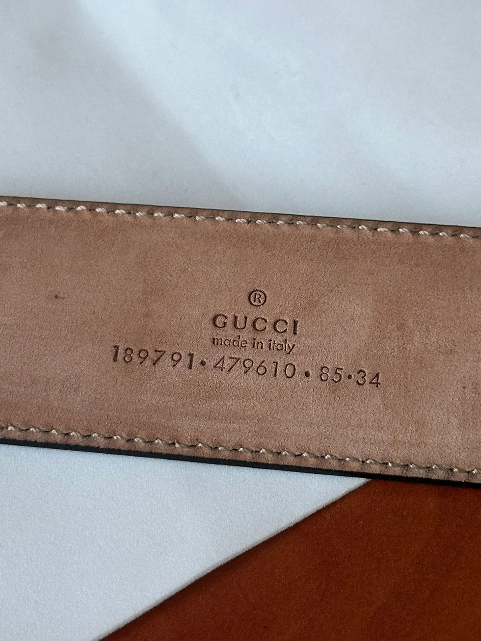 Thumbnail: Gucci Belt Black Patent Leather Vintage Logo Buckle size 85