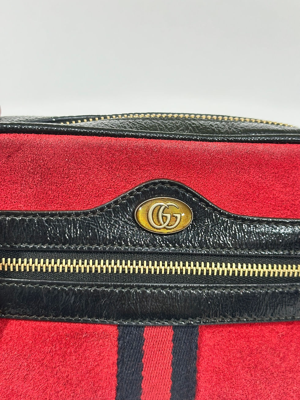 Thumbnail: Gucci Crossbody Bag Ophidia Marmont GG Red Suede Web