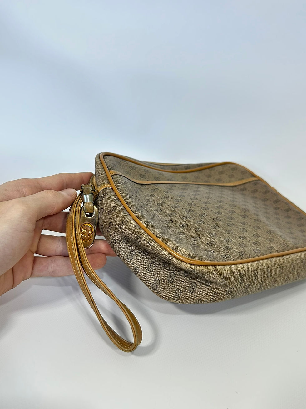 Miniatura: Gucci Clutch Bag Pouch Vintage GG Monogram Beige