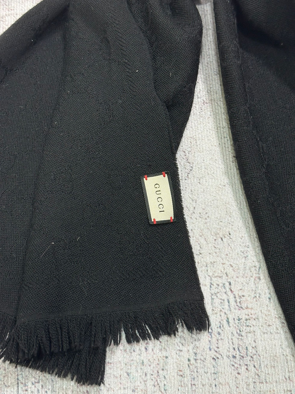 Miniatura: Szalik Gucci GG Monogram Logo Czarny