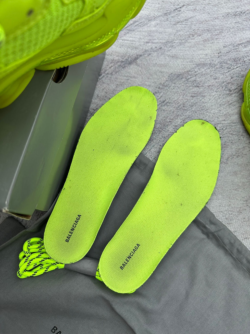 Miniatura: Balenciaga Triple S Shoes Neon Green Clear Sole Sneakers size 39EU