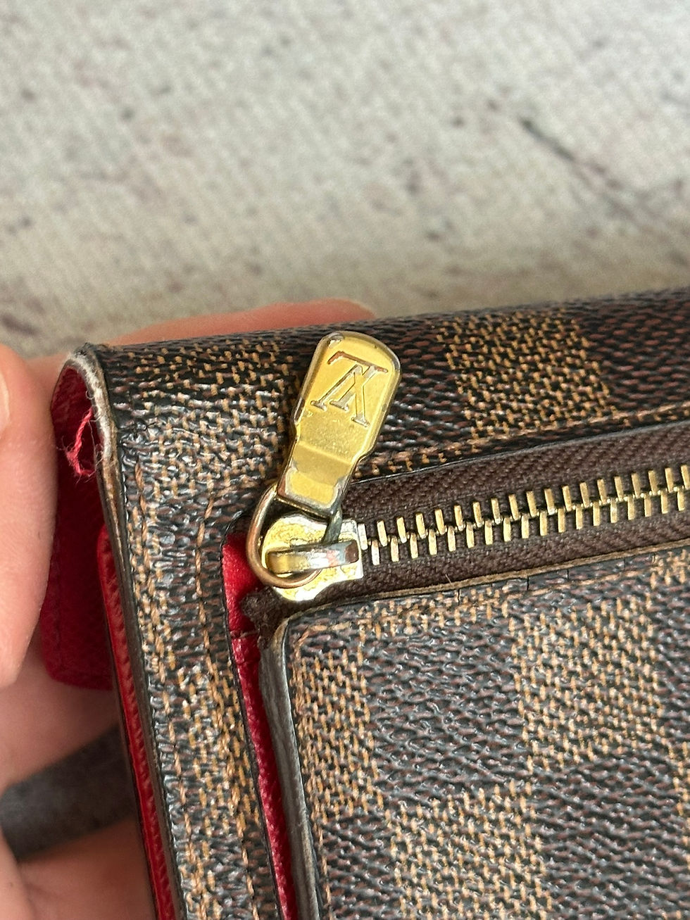 Miniatura: Louis Vuitton Koala Wallet Brown Ebene Damier Check Canvas