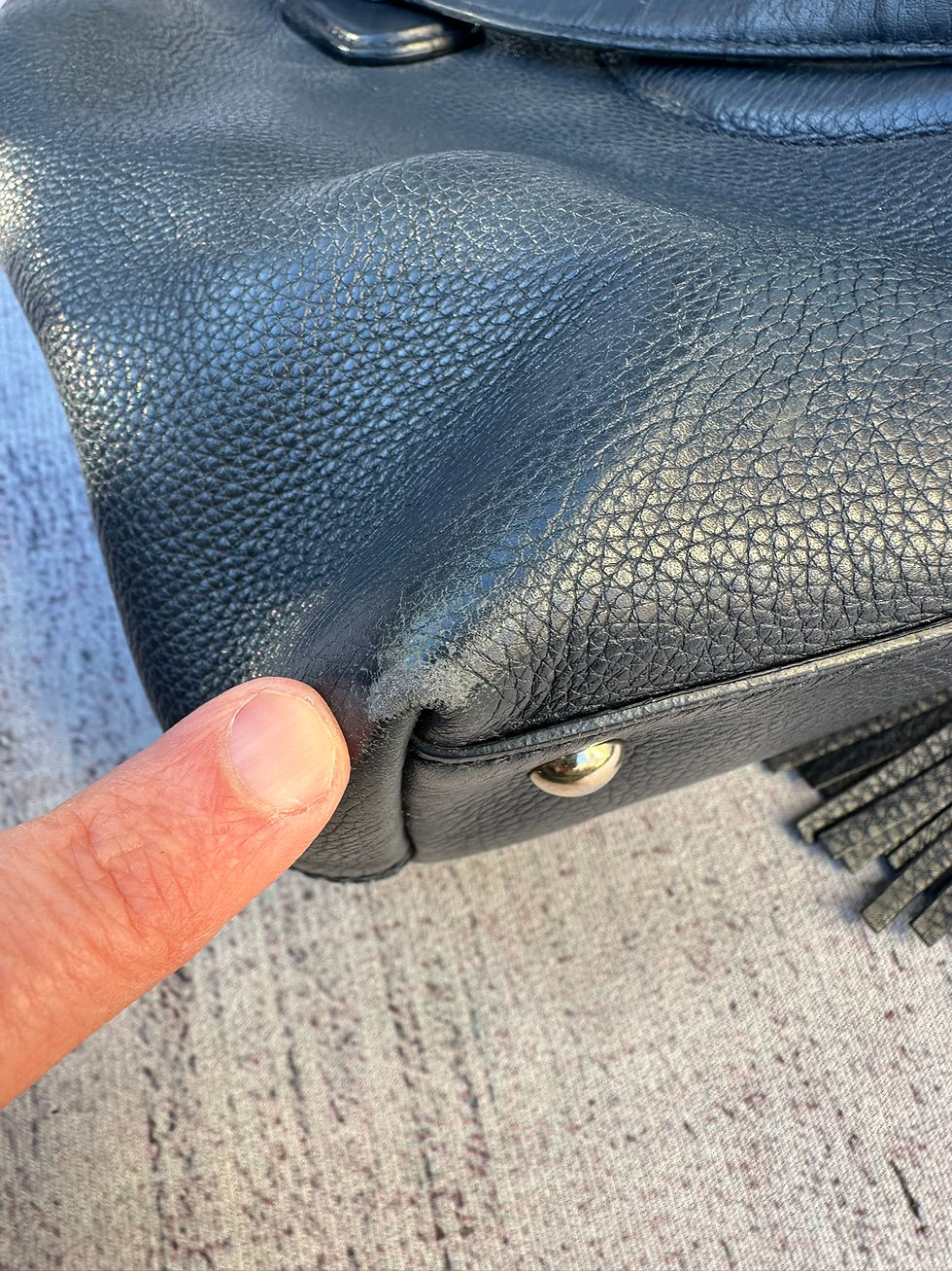 Miniatura: Gucci Soho Working Tote Bag Medium Navy Pebbled Leather