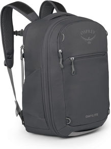 Osprey Daylite Expandable 26+6 travel pack in Tunnel Vision Grey, a lightweight carry-on backpack designed for organized and flexible travel packing.