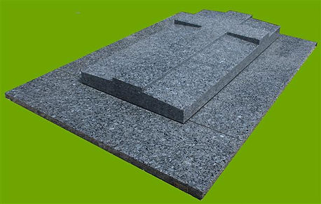 Modèle 102 Granit Labrador bleu Tombale croix relief